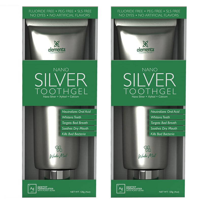 Elementa Silver Wintermint Tooth Gel (2 Pack) – Dentist Formulated Whitening & Remineralizing Gel