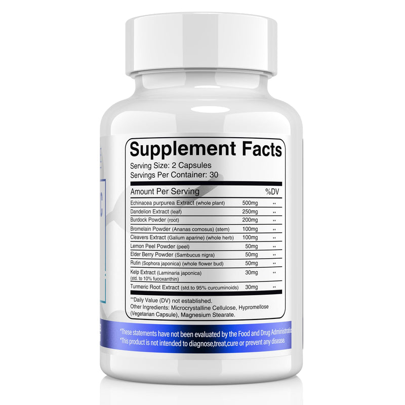ELERULE Lymphatic Support – Lymph Drainage & Immune Support, 60 Capsules