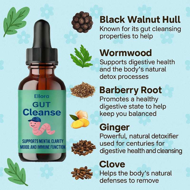 Ellora Gut Cleanse Drops - Gentle Gut & Colon Support | 30 Servings