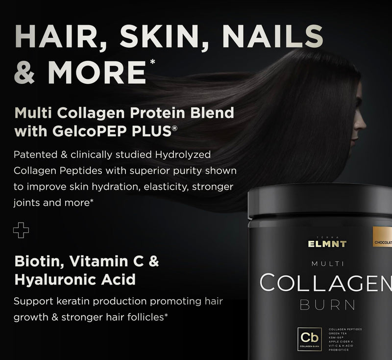 Chocolate Collagen Powder for Women | Multi Collagen Peptides + Probiotics