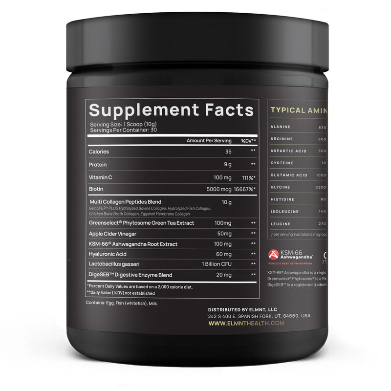 ELMNT Super Multi Collagen Burn for Women – Premium Collagen Peptides with Probiotics (Unflavored)
