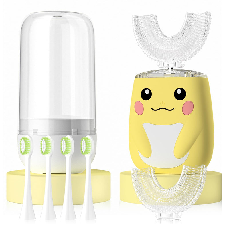 ELOTAME Kids U-Shaped Electric Toothbrush – 6 Modes, 6 Brush Heads