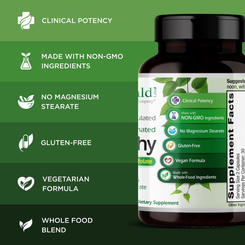 Emerald Labs B-Healthy Vegan Vitamin B Complex | Immune, Brain & Heart Support
