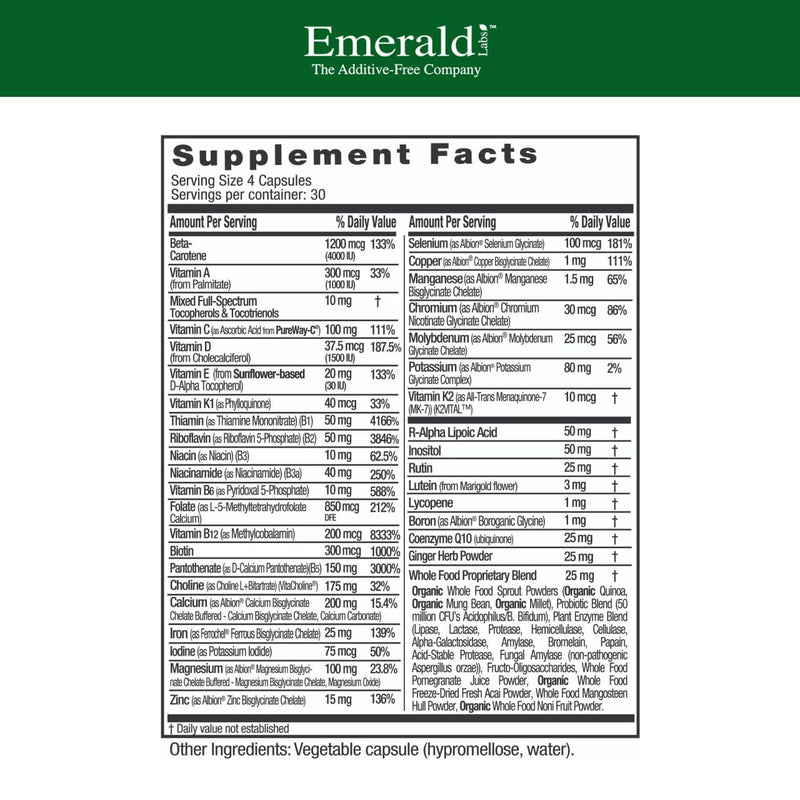 Emerald Labs Prenatal Clinical Multi with Methylfolate & Albion Gentle Iron – Gluten-Free