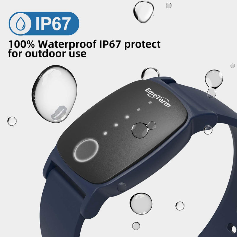 EmeTerm Explore FDA-Cleared Anti-Nausea Wristband – Drug-Free Motion Sickness Relief (Navy Blue, IP67)