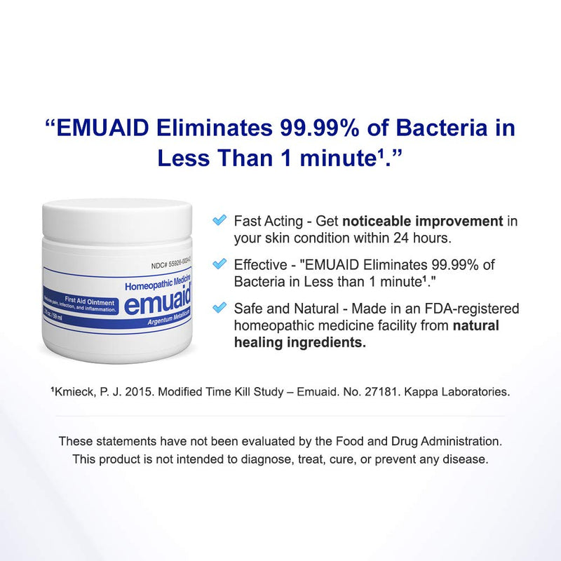 emuaid Ointment for Eczema & Psoriasis Relief – Steroid-Free, 0.5oz
