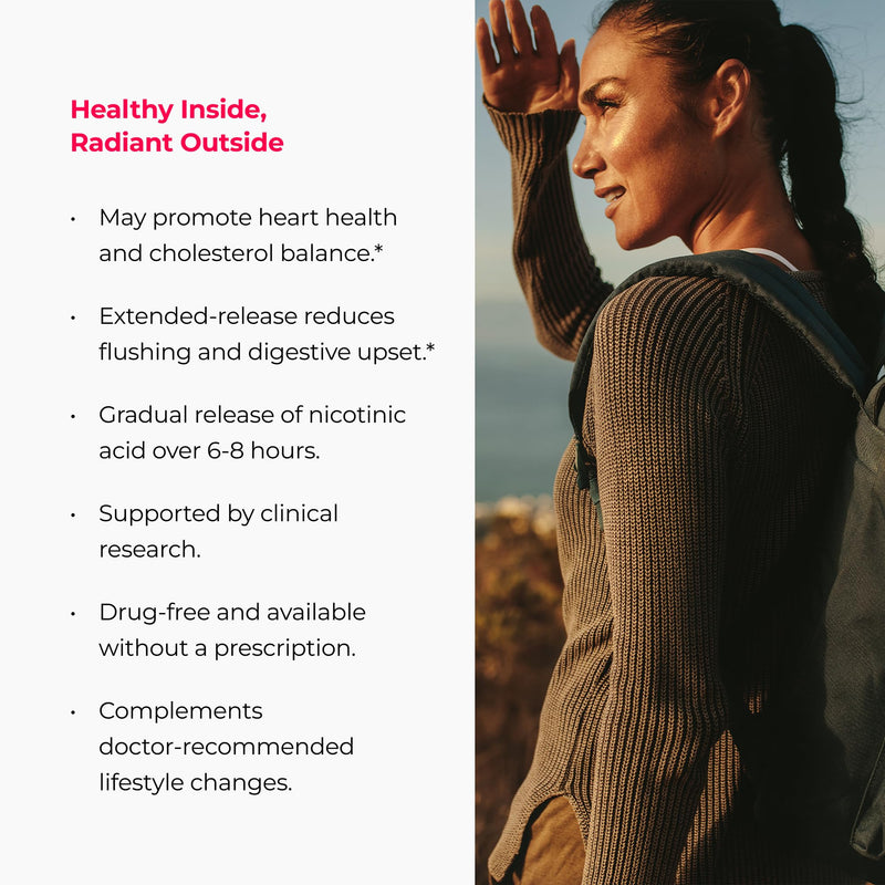 ENDUR-ACIN Niacin 500mg – Heart Health & Cholesterol Support (200 Tablets)