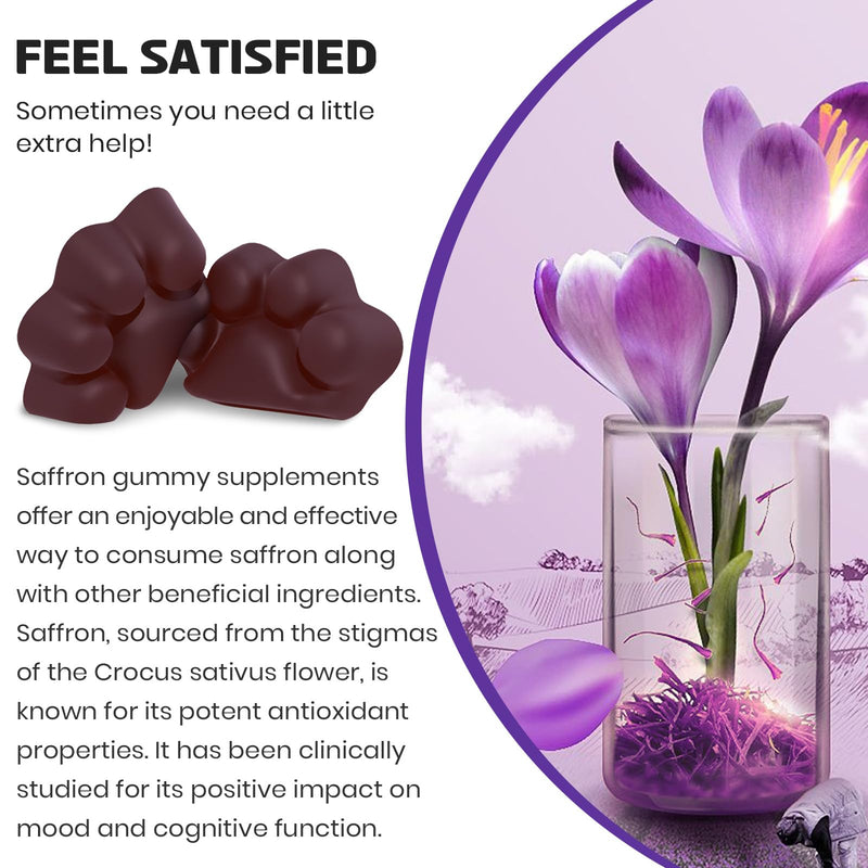 Enerlix Saffron Gummies 88.5 mg – Mood & Focus Support, 120 Servings