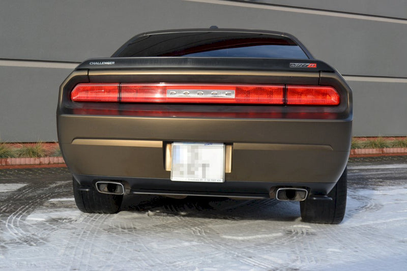 Maxton Design - CENTRAL REAR SPLITTER DODGE CHALLENGER MK3 PHASE-1 SRT8 COUPE (WITHOUT VERTICAL BARS) (2008-14)