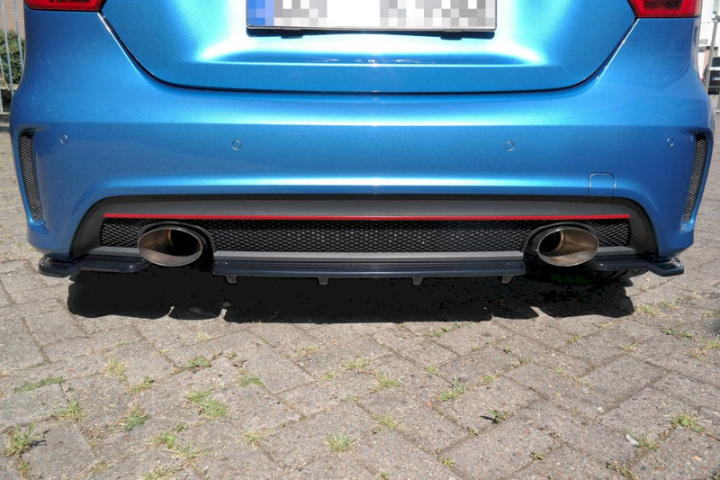 Maxton Design - CENTRAL REAR SPLITTER (VERTICAL BARS) MERCEDES A-CLASS W176 AMG-LINE PRE-FACELIFT (2013-2015)