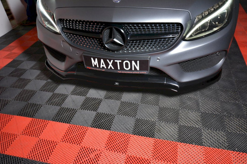 Maxton Design - FRONT SPLITTER MERCEDES C-CLASS W205 COUPE AMG-LINE (2015-2018)