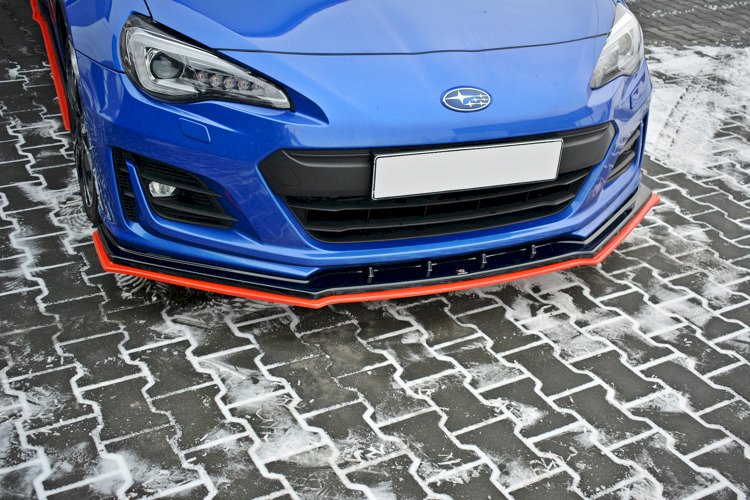 Maxton Design - FRONT SPLITTER (BLACK & RED) V.4 SUBARU BRZ FACELIFT 2017-2020