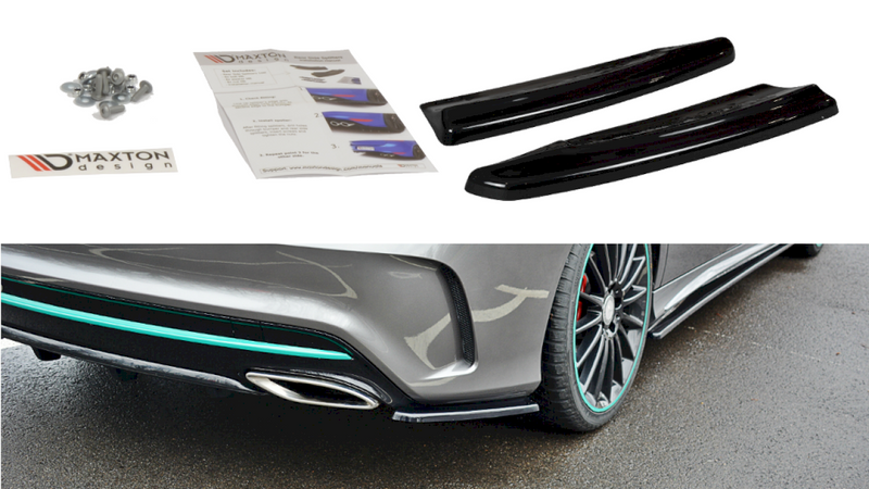 Maxton Design - REAR SIDE SPLITTERS MERCEDES-BENZ CLA C117 AMG-LINE FACELIFT (2017-UP)