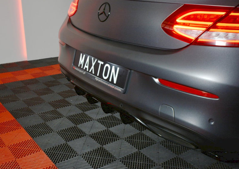 Maxton Design - REAR DIFFUSER MERCEDES C-CLASS W205 COUPE AMG-LINE (2015-2018)