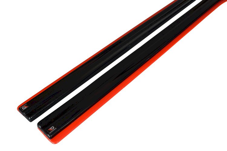 Maxton Design - SIDE SKIRTS SPLITTERS (BLACK & RED) V.2 SUBARU BRZ (2017-2020)/ TOYOTA GT86 FACELIFT (2017-UP)