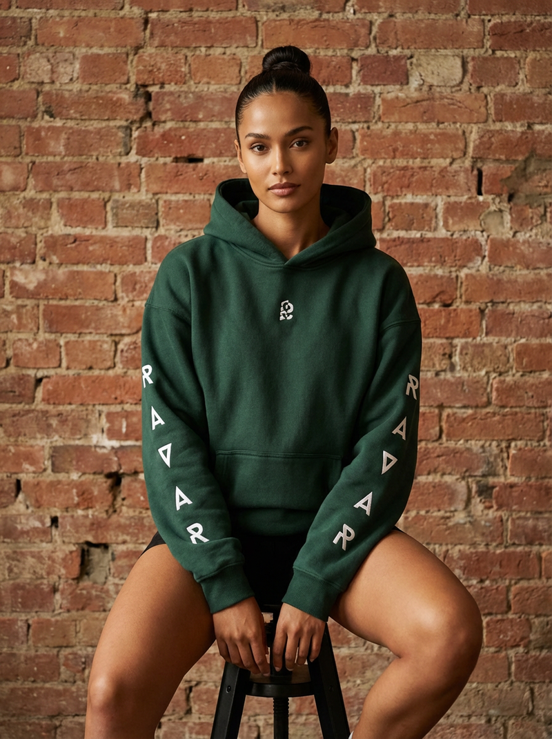 Ravar Arm-Print Heavyweight Hoodie