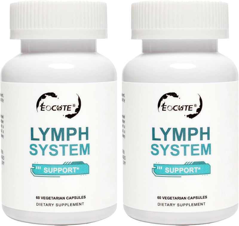 EOCUTE Lymph System Support Supplement – Lymphatic Drainage with Echinacea & Dandelion, 120 Count (2 Bottles) For Women & Men