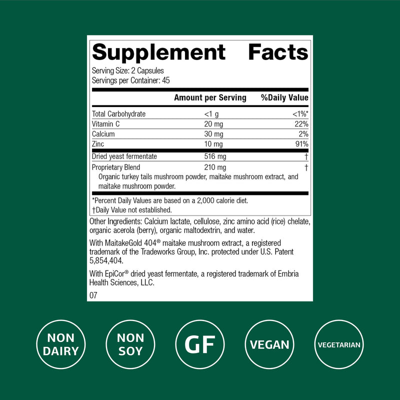 Epimune Complex by Standard Process – Vegan Immune Support with Maitake & Turkey Tail (90 Capsules)