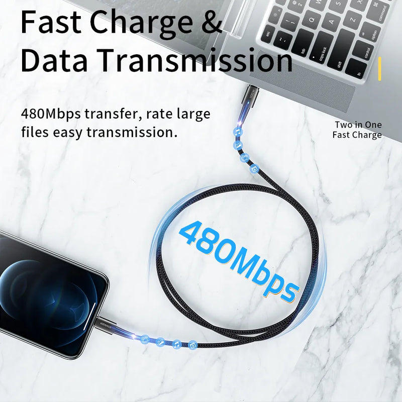 Essager USB-C to Lightning Fast Charger Cable 27W PD Charging