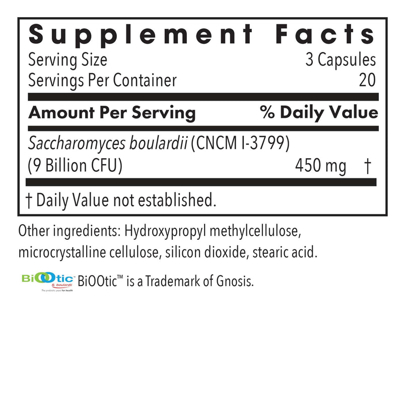 Allergy Research Group Essential-Biotic Saccharomyces boulardii 450 mg Probiotic Supplement – 60 Count