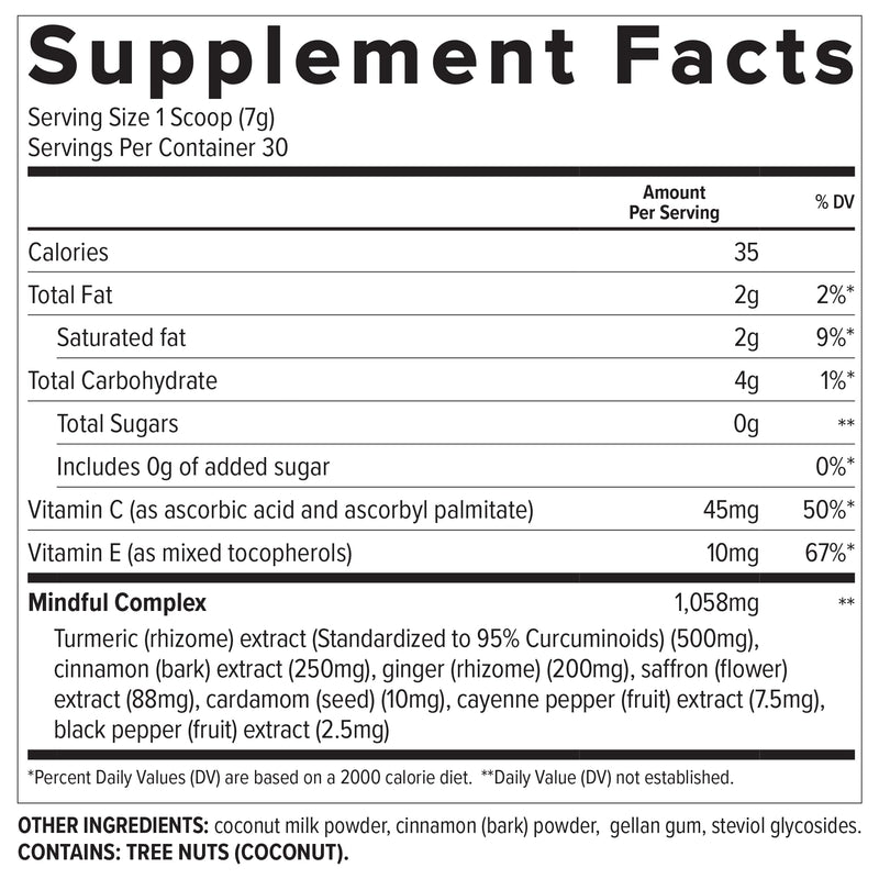 Essential Nutrition Golden Lift - Golden Milk Powder (Vegan) 7.4 oz | Turmeric, Saffron & Spices