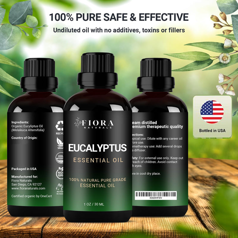 Eucalyptus Essential Oil - 100% Pure for Diffusers, Cold & Aromatherapy