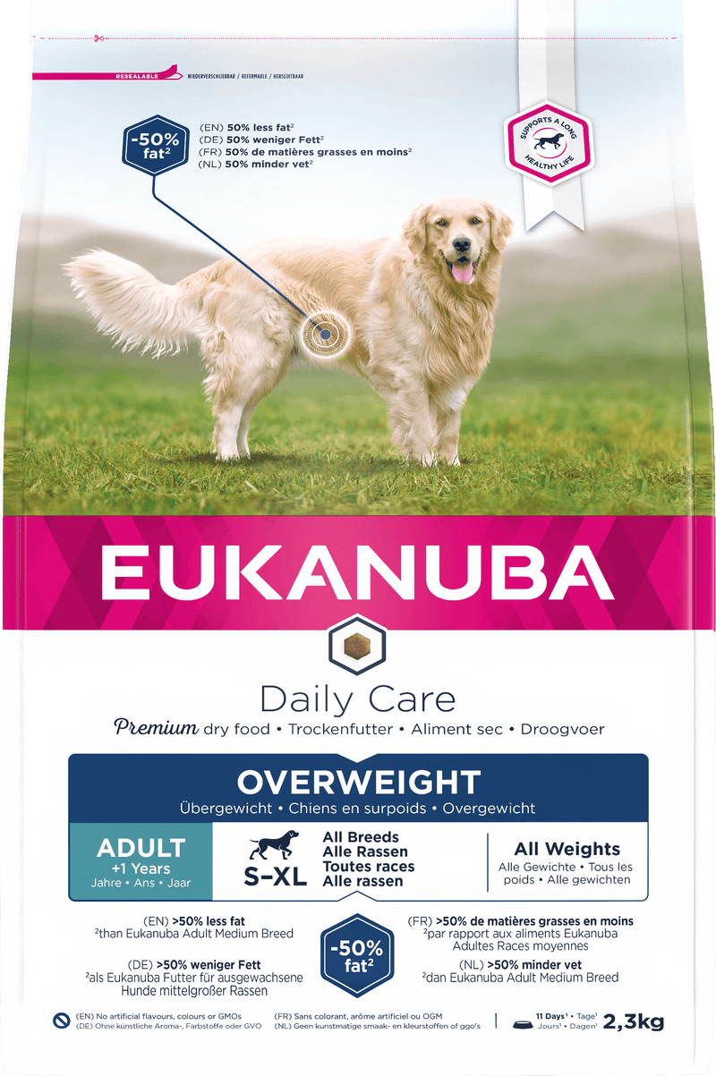 Eukanuba Daily Care Overweight Adult Dry Dog Food - Chicken 2.3kg