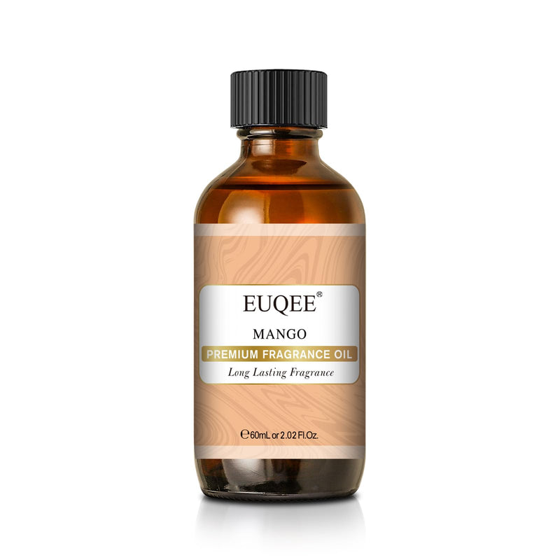 EUQEE Mango Fragrance Oil 60ml | Premium Essential Oil with Glass Dropper for Soap, Candles, Diffusers & Bath Bombs