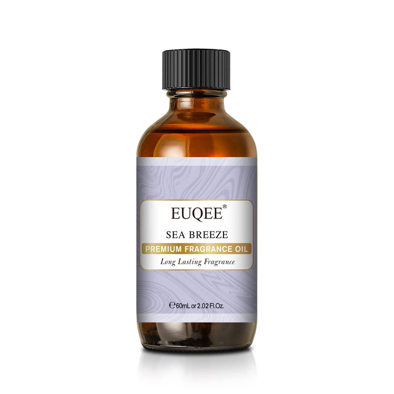 EUQEE Sea Breeze Fragrance Oil – Premium Essential Oil for Diffuser, DIY Soap & Candle Making (60 ml)