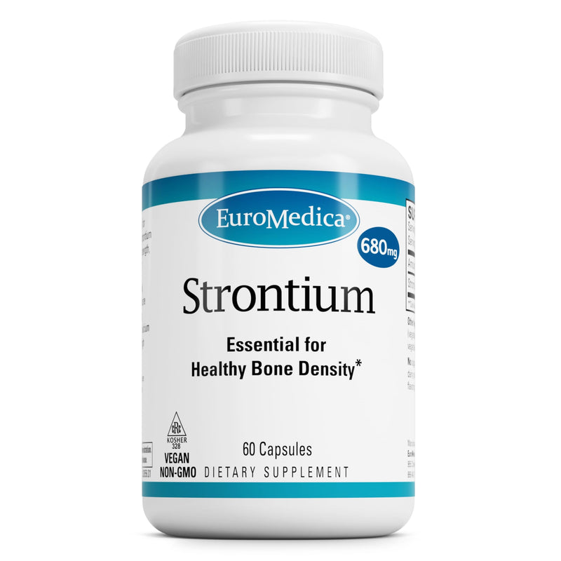 EuroMedica Strontium - Bone Health & Strength Support Supplement | 60 Vegan Capsules