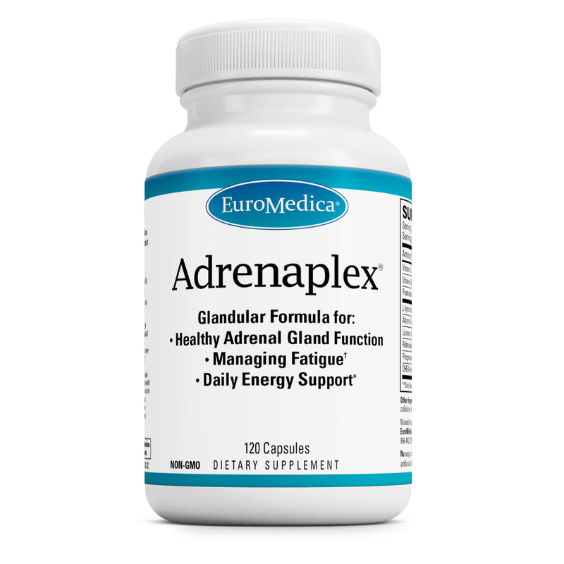 EuroMedica Adrenaplex – Adrenal Gland Support Supplement with Vitamin C & B6 | 120 Capsules