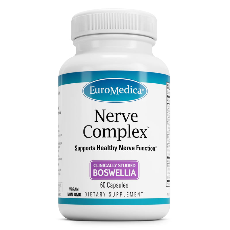 EuroMedica Nerve Complex | Bioactive Vitamin B12, Boswellia Serrata | Nerve & Circulation Support | Vegan Capsules 60