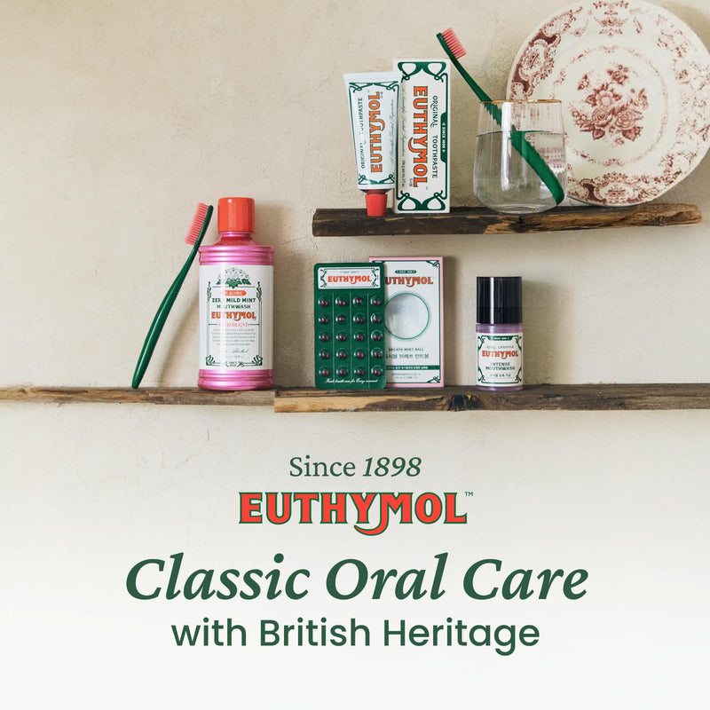 EUTHYMOL Original Pink Toothpaste – Fluoride-Free, Sensitive Teeth & Gums, Wintergreen
