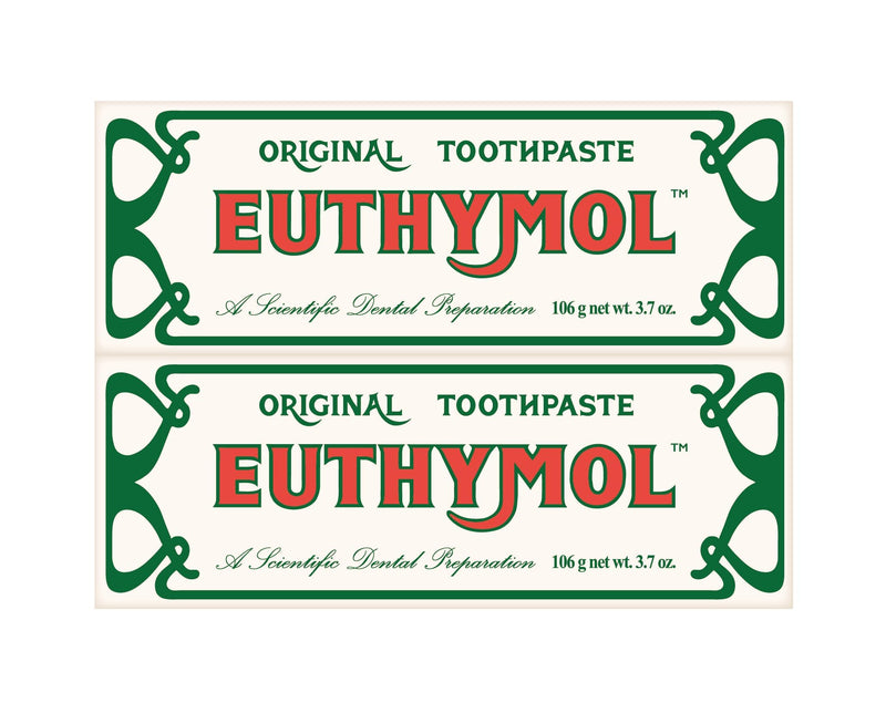 EUTHYMOL Original Pink Toothpaste – Fluoride-Free, 3.7 fl oz x2 Pack (Wintergreen Freshness)