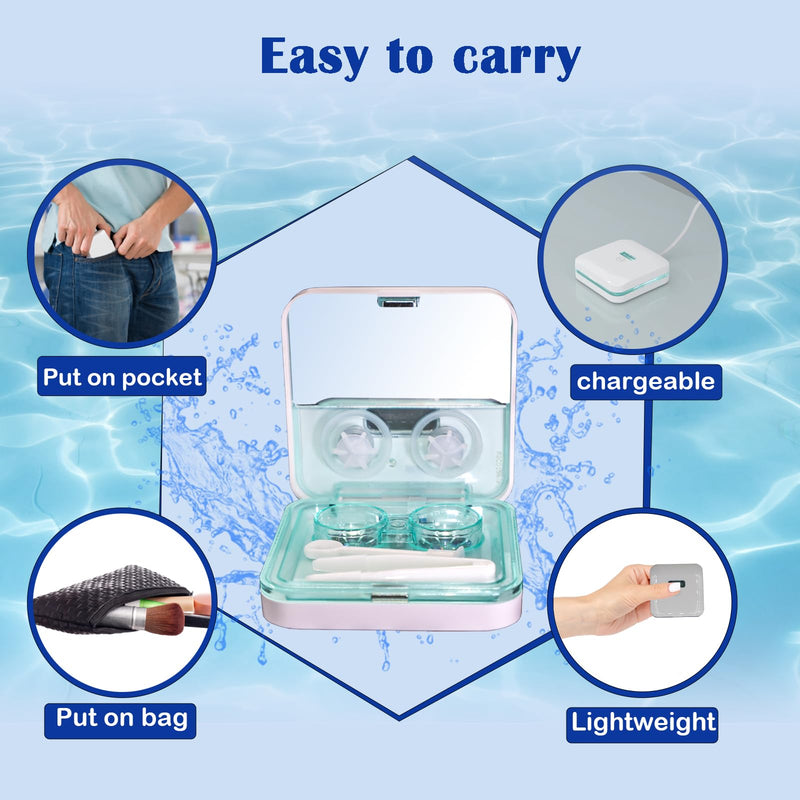 EV Pro Contact Lens Cleaner Machine – Portable Deep Clean with LED Light