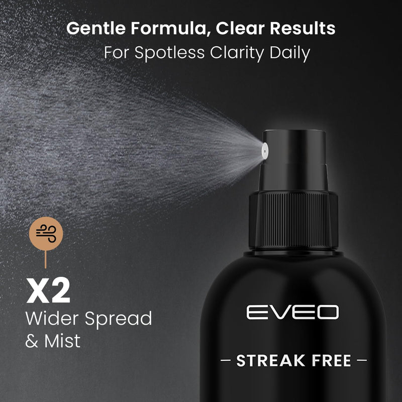 EVEO Eyeglass Cleaner Spray - No Streaks Technology, 3-Pack with Microfiber Cloth