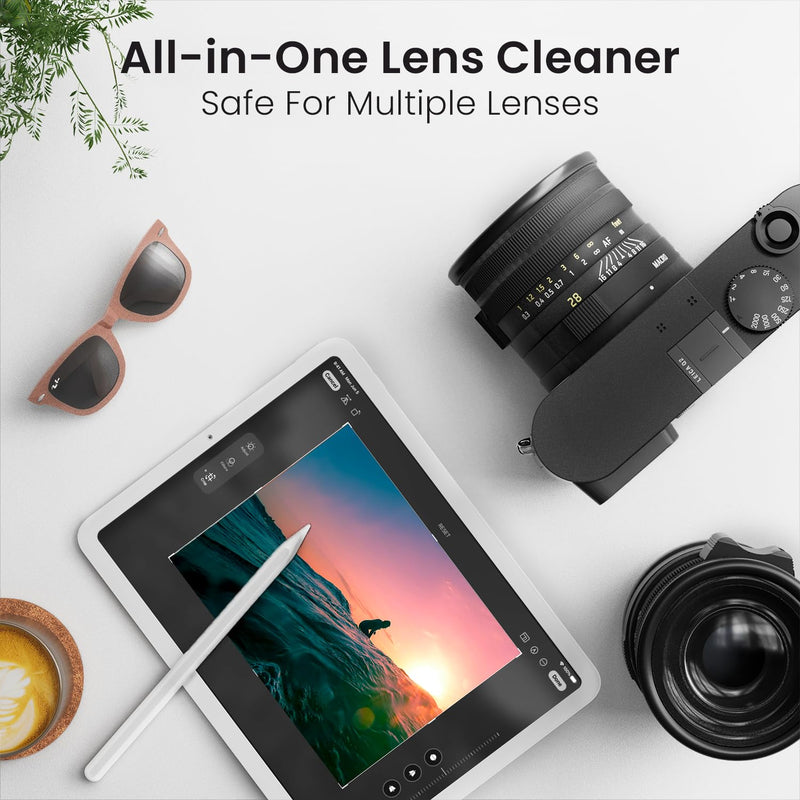 EVEO Glasses Cleaning Cloth 6-Pack | Black & Orange Microfiber Cloth for Lenses & Screens