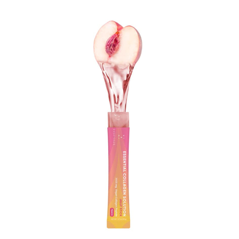 EVERYDAZE Essential Collagen Jelly Stick – Peach, Vegan Peptide, 10-Pack