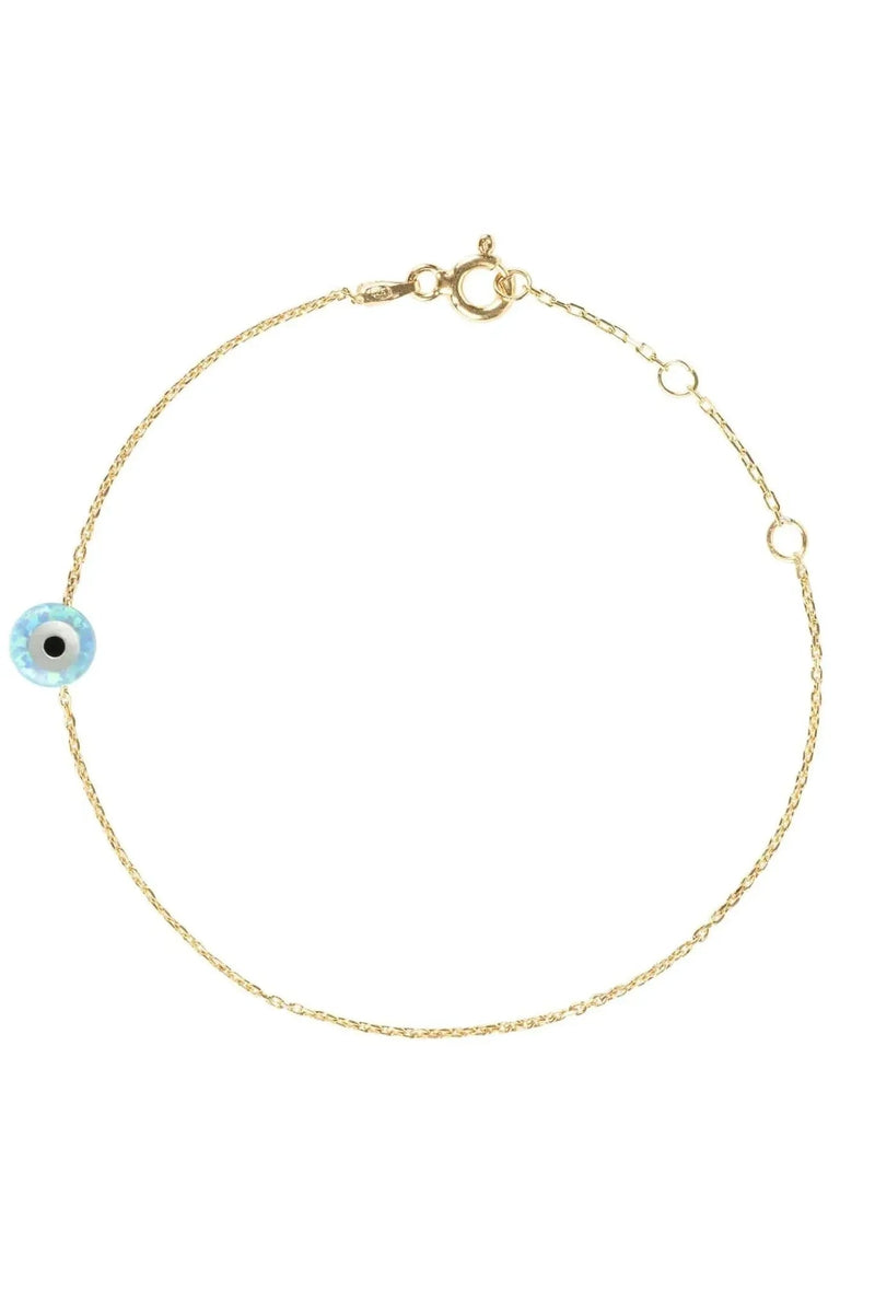 Evil Eye Mini Opalite Bracelet Gold