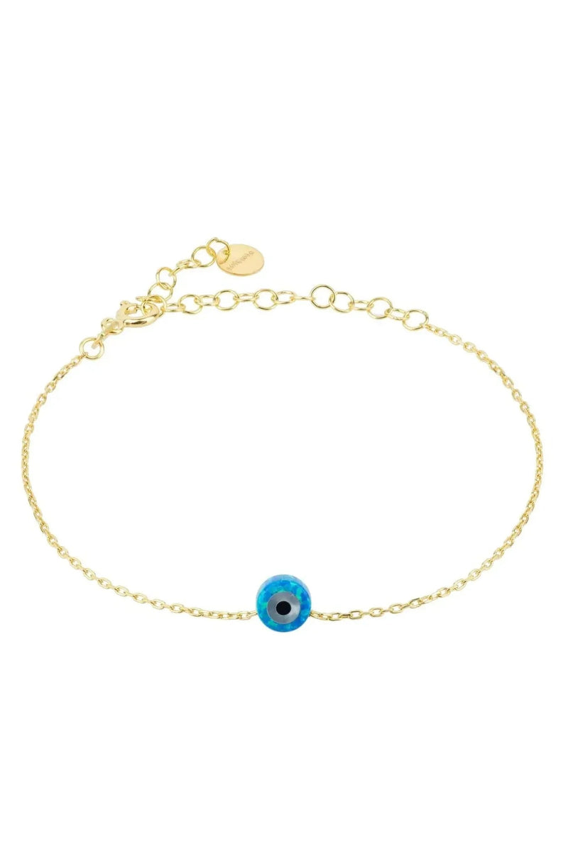 Evil Eye Mini Opalite Bracelet Gold