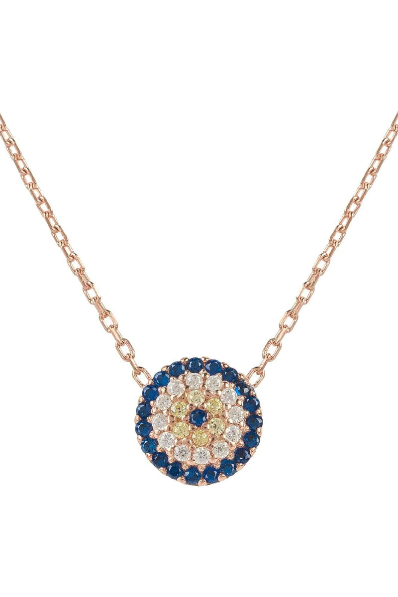 Evil Eye Necklace Rosegold