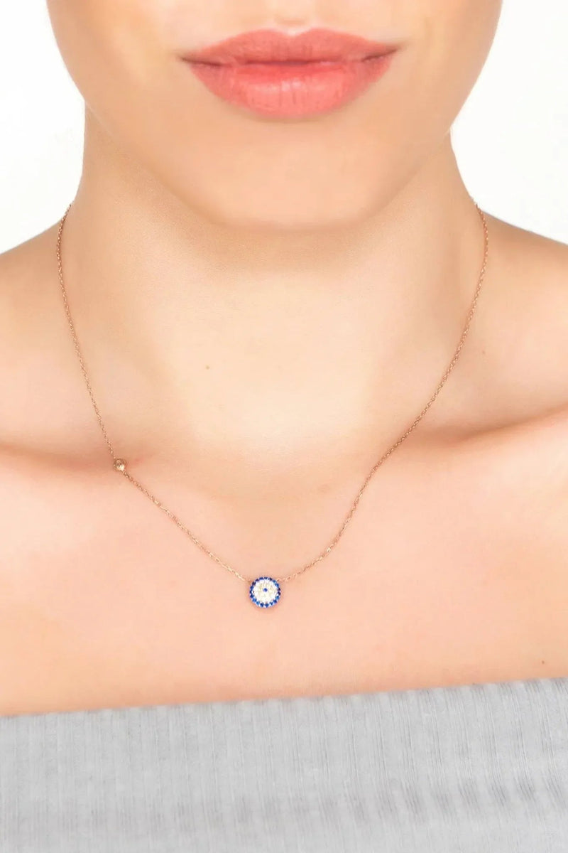 Evil Eye Necklace Rosegold