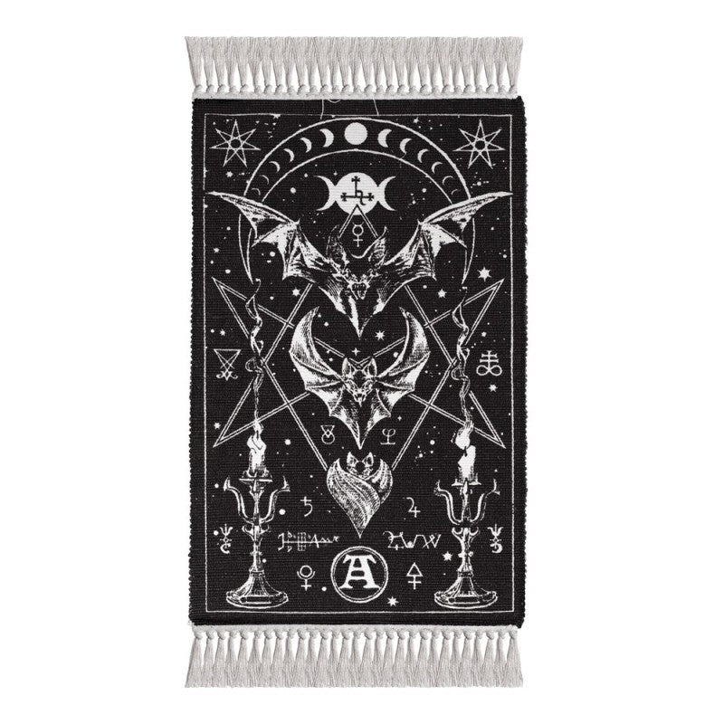 Bat Moon Phase Rug Gothic Cotton Wall Floor Décor