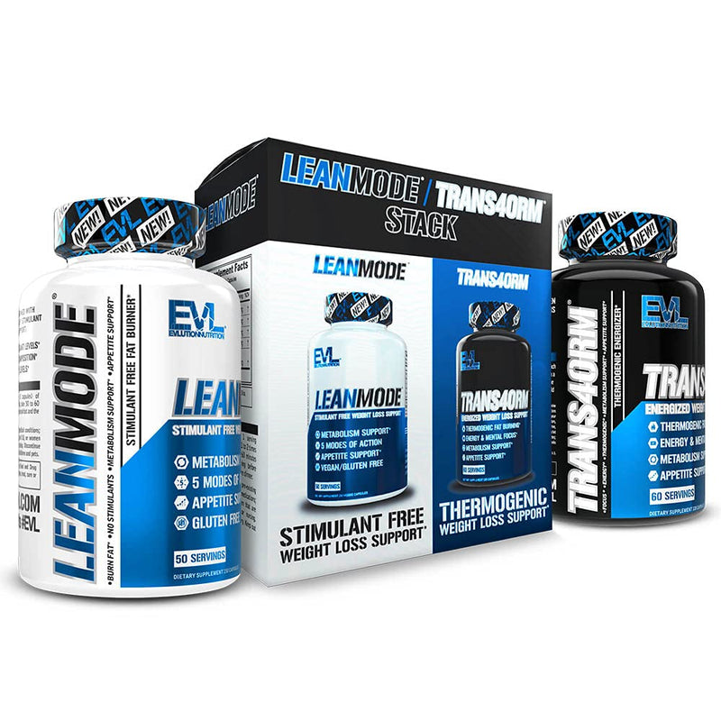 EVL Weight Loss Support Stack — Trans4orm Thermogenic Fat Burner & LeanMode Non-Stimulant