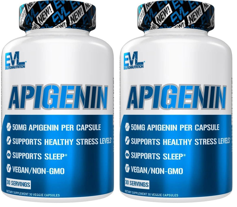 Evlution Pure Apigenin Chamomile 50mg - Sleep & Mood Support | Vegan, Non-GMO
