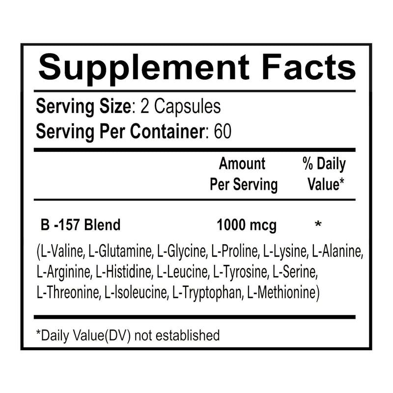 EVYOUNG BP 157 Peptide Capsules 1000mcg - Non-GMO, Gluten-Free, 120 ct