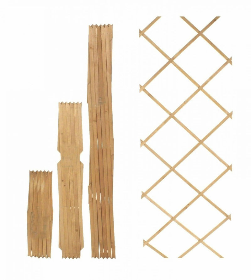 Wooden Expandable Garden Trellis - 6ft x 1ft