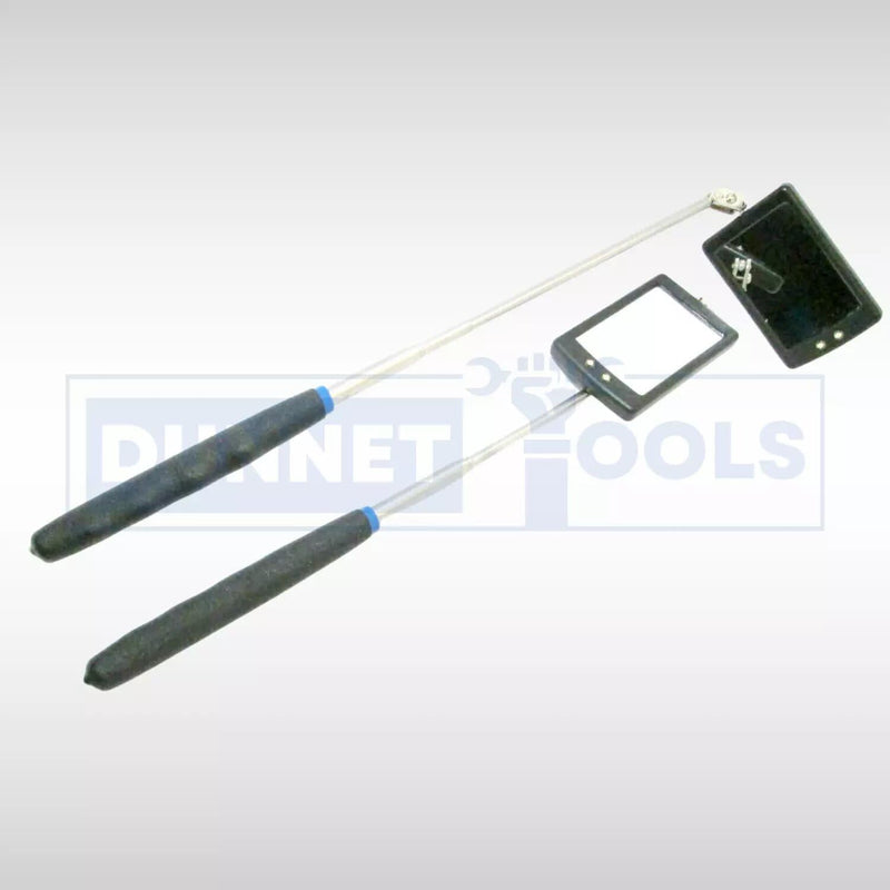 Telescopic LED Inspection Mirror 29–87cm Swivel Tool