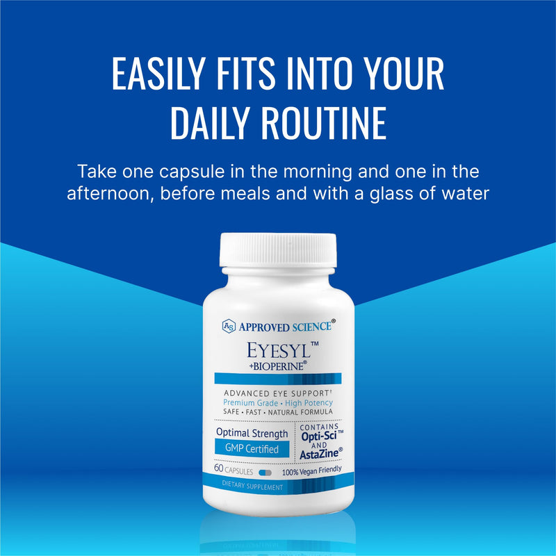 EyeSyl by Approved Science - Eye Support Supplement, 60 Capsules, Made in USA