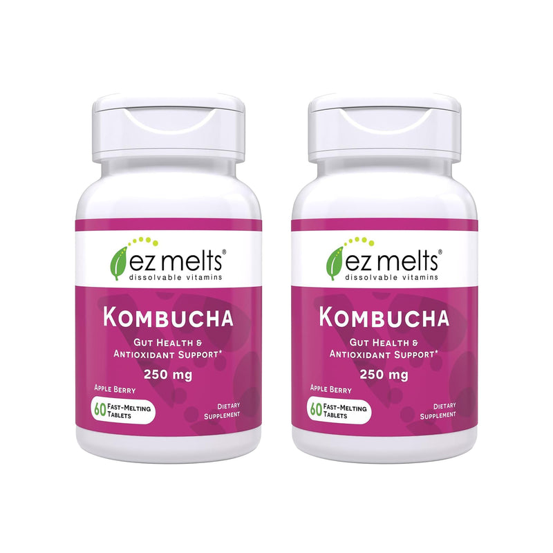 EZ Melts Sugar-Free Kombucha Tablets with SCOBY & Apple Cider Vinegar